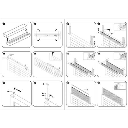 SUNSHIELD PRIVACY FENCE SET-B 200X60CM OAK