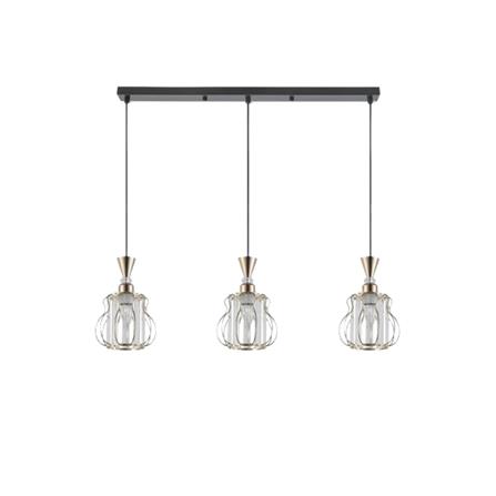 BRIGHT OBJECTIVE PENDANT LAMP 13585/3L BLACK,GOLD