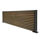 SUNSHIELD PRIVACY FENCE SET-A 200X60CM WALNUT