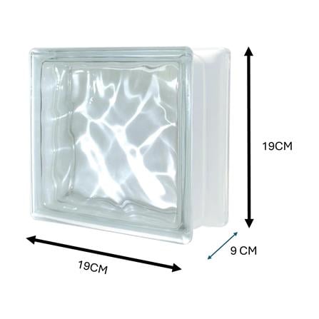 CHANG KAEW GLASS BLOCK 19X19X9 ICE CLEAR
