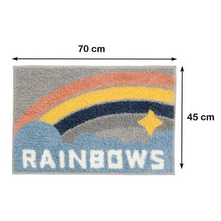 HOME LIVING STYLE RUG RAINBOW 45X70CM GRAY