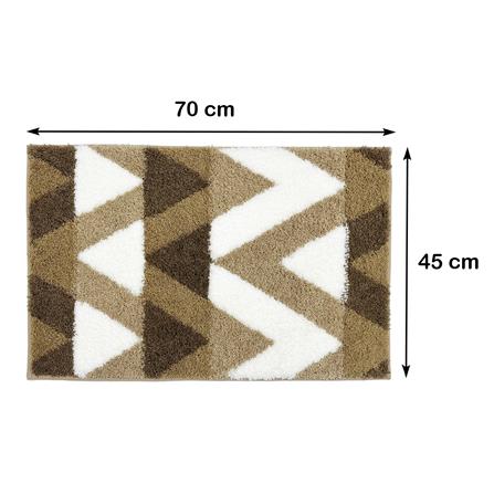 HOME LIVING STYLE RUG ZIG ZAG 45X70CM BROWN