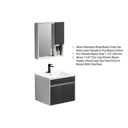 AKRON COUNTER WASHBASIN 5IN1 6624A-60-C017 DARK GREY