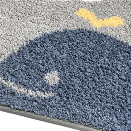 HOME LIVING STYLE RUG WHALE 45X70CM GRAY