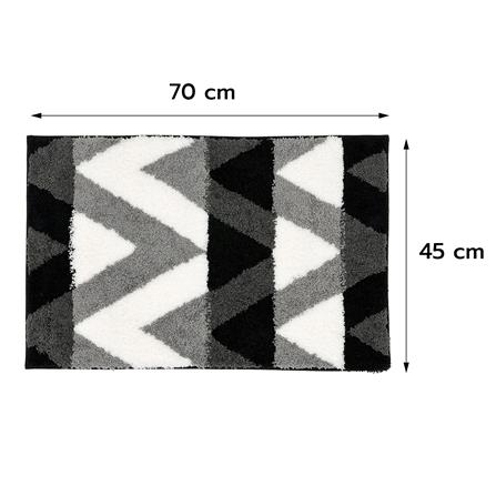 HOME LIVING STYLE RUG ZIG ZAG 45X70CM BLACK