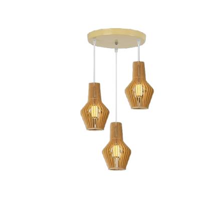 BRIGHT OBJECTIVE PENDANT LAMP 17053/3  LIGHT BROWN