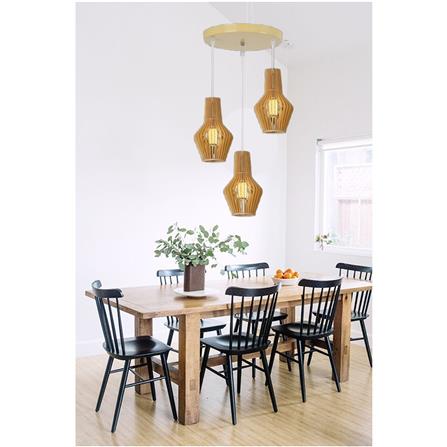 BRIGHT OBJECTIVE PENDANT LAMP 17053/3  LIGHT BROWN