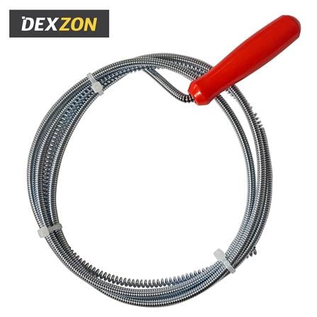 DEXZON CANISTER DRAIN CLEANER AUGER PVC AND STEEL 1.5M