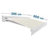 RETRACTABLE FABRIC AWNING 2-SYSTEM SUNSHIELD 395x300CM BEIGE [EXCLUSIVE FROM HOMEPRO THAILAND]