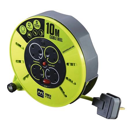 MASTERPLUG 4 GANG 10 METER CABLE REEL CMU10134SL