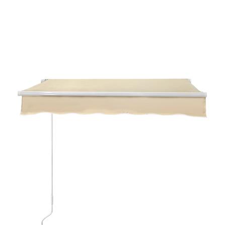 RETRACTABLE FABRIC AWNING SUNSHIELD 395X300CM BEIGE [EXCLUSIVE FROM HOMEPRO THAILAND]