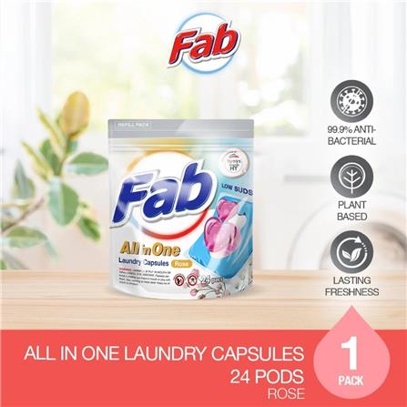 FAB LAUNDRY CAPSULES 30PCS COLOR