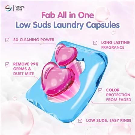 FAB LAUNDRY CAPSULES 30PCS COLOR