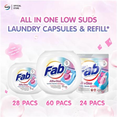 FAB LAUNDRY CAPSULES 30PCS COLOR