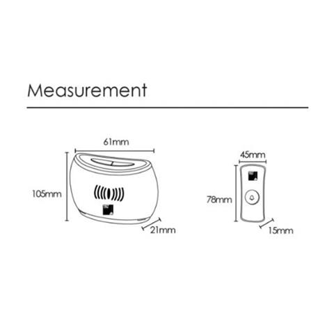 YETPLUS DIGITAL WIRELESS DOOR BELL A306 BLACK