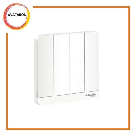 AVATARON 16A 4GANG 1WAY SWITCH E8334L1_WE_G11 WHITE