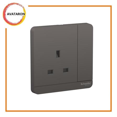 AVATARON 13A 1GANG 3PIN SOCKET E8315_DG_G11 DARK GREY