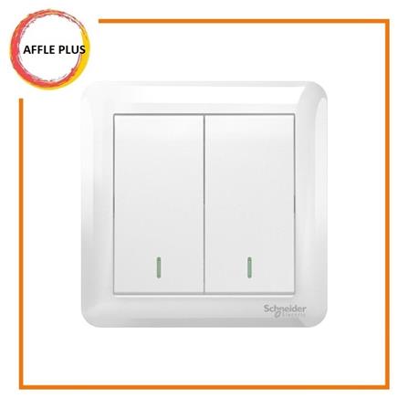 AFFLE PLUS 10A 2 GANG 1 WAY SWITCH A3G32B1A_WE_G11 WHITE