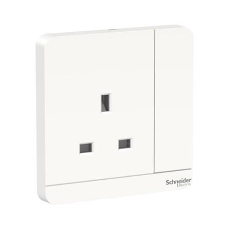 AVATARON 13A 1GANG 3PIN SOCKET E8315_WE_G11 WHITE