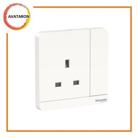 AVATARON 13A 1GANG 3PIN SOCKET E8315_WE_G11 WHITE