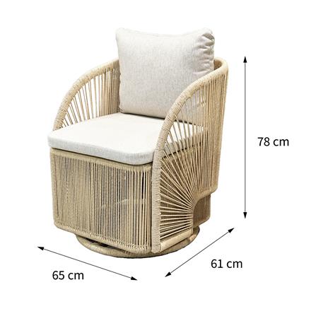 LEISURE CHAIR BENETTA NATURAL BROWN [EXCLUSIVE FROM HOMEPRO THAILAND]