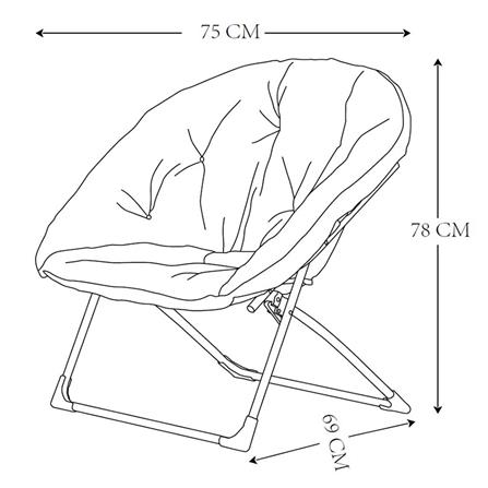 FOLDING LOUNGE CHAIR FURDINI LAZY GREY