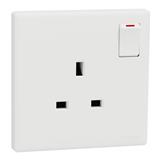 VIVACE E 13A 1 GANG SWITCH SOCKET KBN15_WE_G11 WHITE