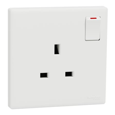 VIVACE E 13A 1 GANG SWITCH SOCKET KBN15_WE_G11 WHITE