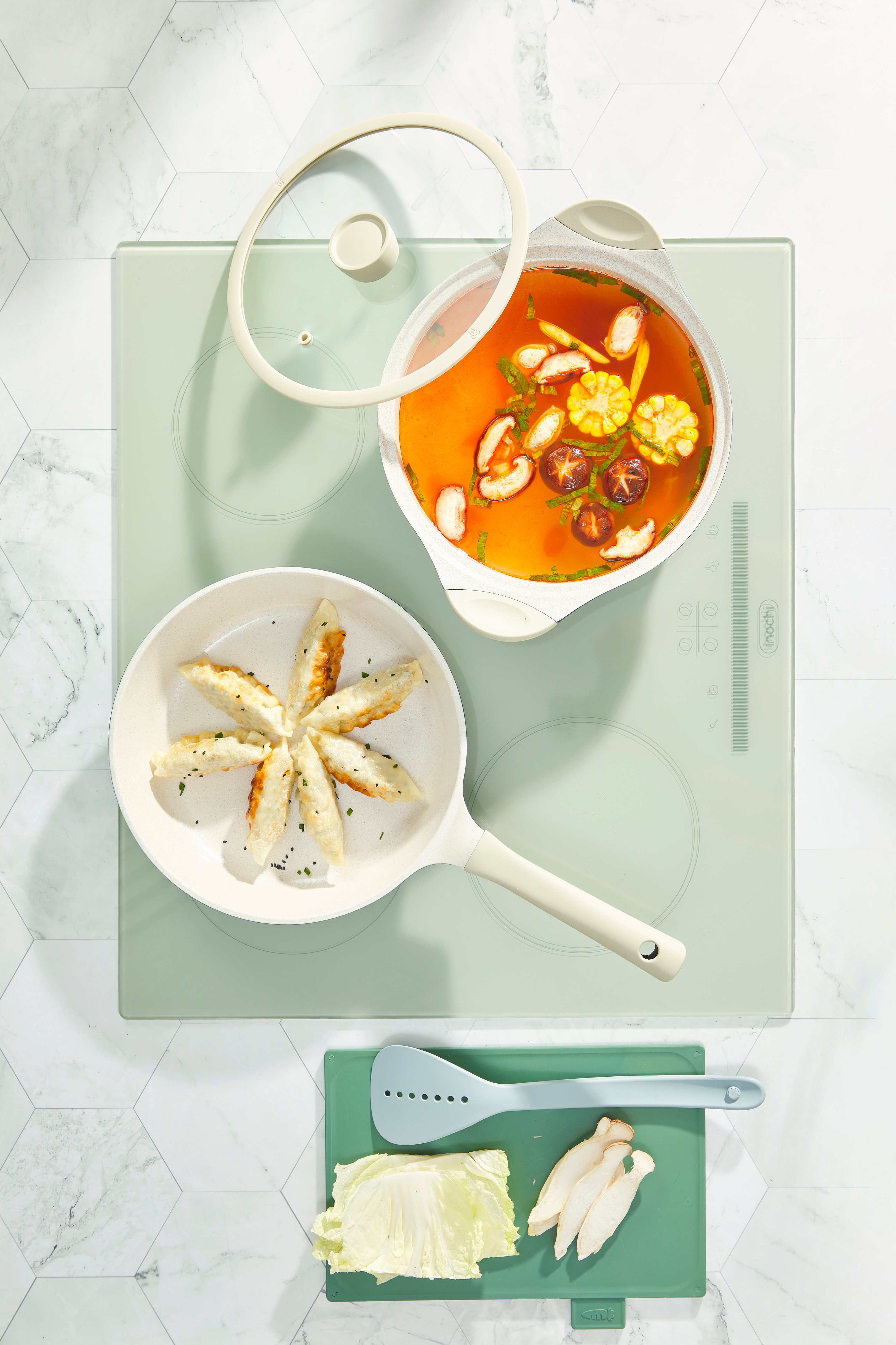 INOCHI OMI GREY MARBLE FRYING PAN 26CM