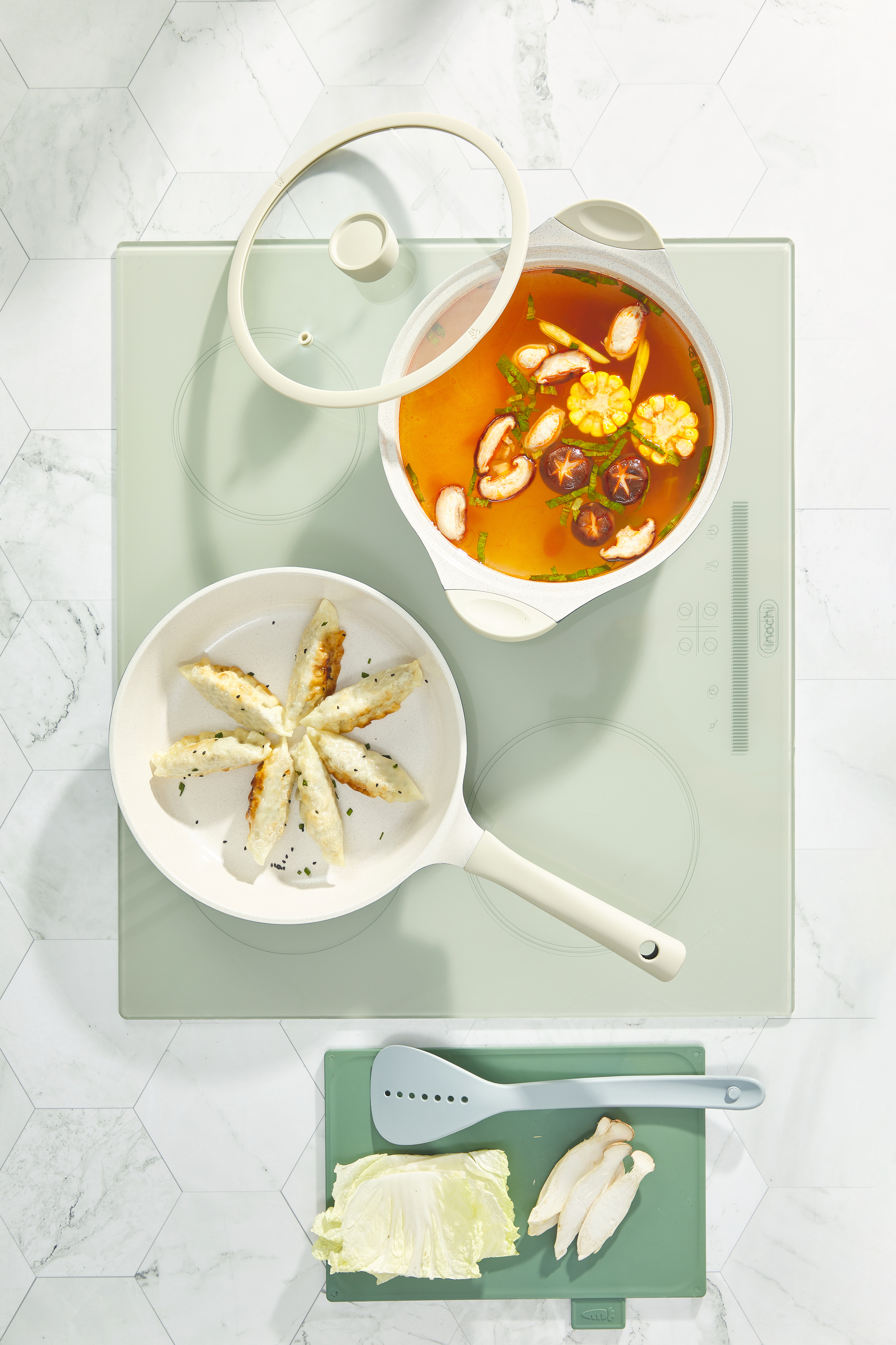 INOCHI OMI GREY MARBLE FRYING PAN 28CM