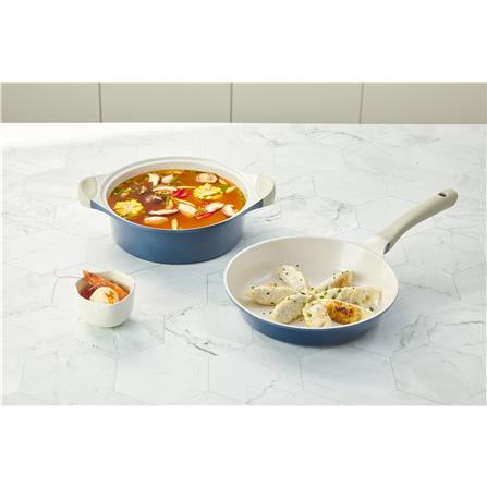 INOCHI OMI GREY MARBLE FRYING PAN 28CM