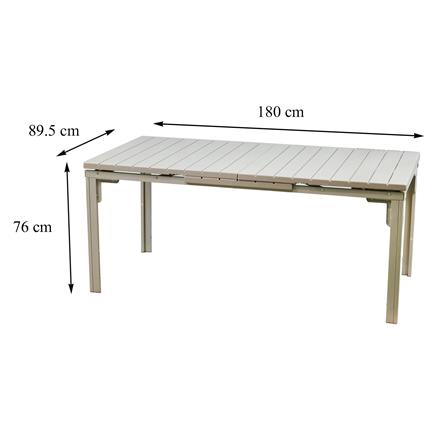 HDPE PATIO TABLE SPRING HARIS 180CM BEIGE [EXCLUSIVE FROM HOMEPRO THAILAND]
