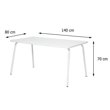 PATIO TABLE SPRING TARLA 140CM WHITE [EXCLUSIVE FROM HOMEPRO THAILAND]