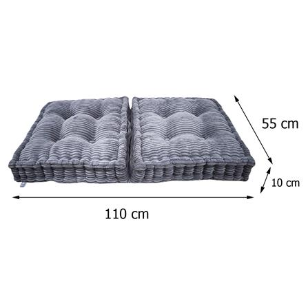HLS CHAIR PAD FLIP 44X22 GRAY [EXCLUSIVE FROM HOMEPRO THAILAND]