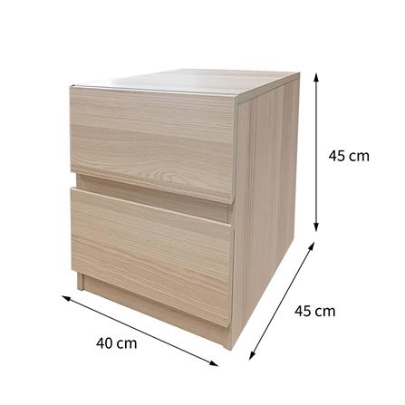 NIGHTSTAND FURDINI BRICK 40CM PINE OAK [EXCLUSIVE FROM HOMEPRO THAILAND]