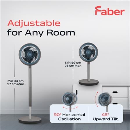 FABER AIR CIRCULATOR STAND FAN FSF SCENTO C5311 8" 60W 3BLADE