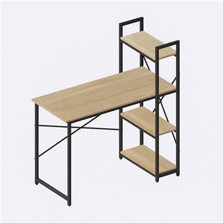 OFFICE DESK ALASKA WITH SHELVING OAK