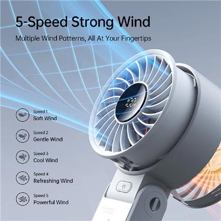 JISULIFE HANDHELD FAN LIFE7-GREY