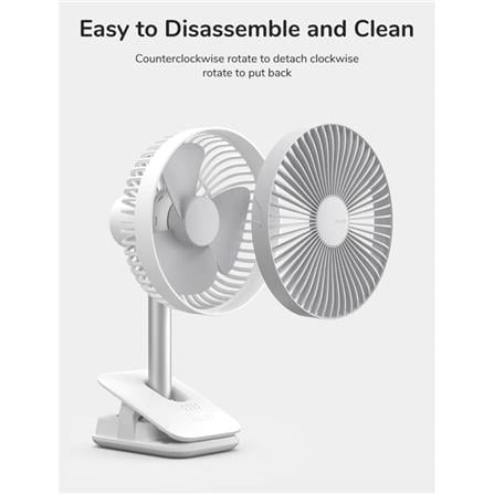 JISULIFE CLIP FAN LIFE7 FA13R WHITE