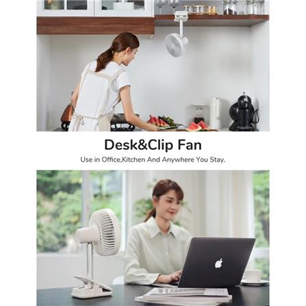 JISULIFE CLIP FAN LIFE7 FA13R WHITE