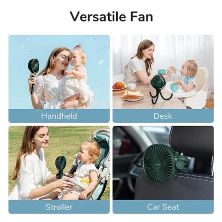 JISULIFE CLIP FAN LIFE1 FA24-GREEN