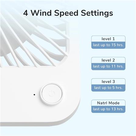 JISULIFE TABLE FAN LIFE1 FA26-WHITE