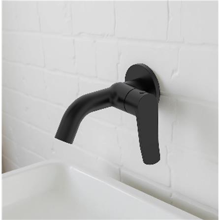 JOHNSON SUISSE LAZIO 1/2" BIB TAP WITH FLANGE WBFA301699 BLACK