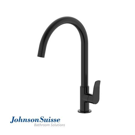 JOHNSON SUISSE LAZIO DECK-MOUNTED SINK TAP WBFA301703 BLACK
