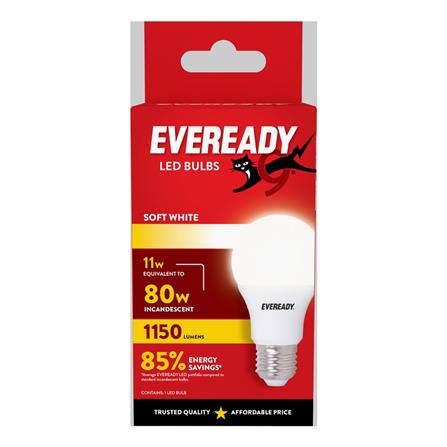 EVEREADY LED LIGHT BULB A60 11W E27 SOFT WHITE