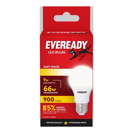EVEREADY LED LIGHT BULB A60 9W E27 SOFT WHITE