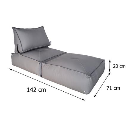 HLS CHAIR PAD COLONY 28X56 GRAY [EXCLUSIVE FROM HOMEPRO THAILAND]