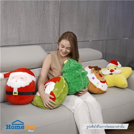 HOME LIVING STYLE CUSHION CHRISTMAS SANTA 30CM RED