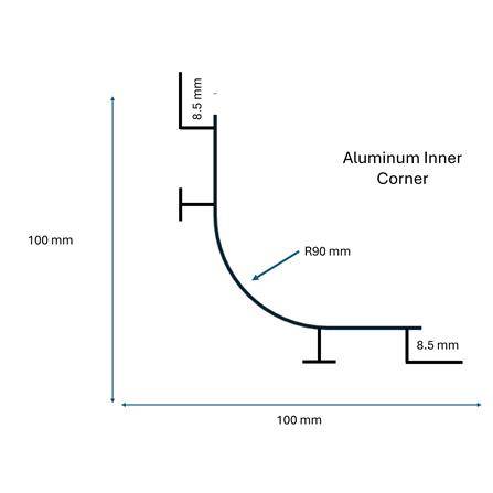 ECOCLASS ALUMINUM INNER CORNER R90 AIC-7015