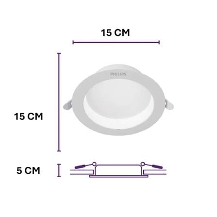PHILIPS DOWNLIGHT MESON C RECESSED RD 150 17W 65K DAYLIGHT